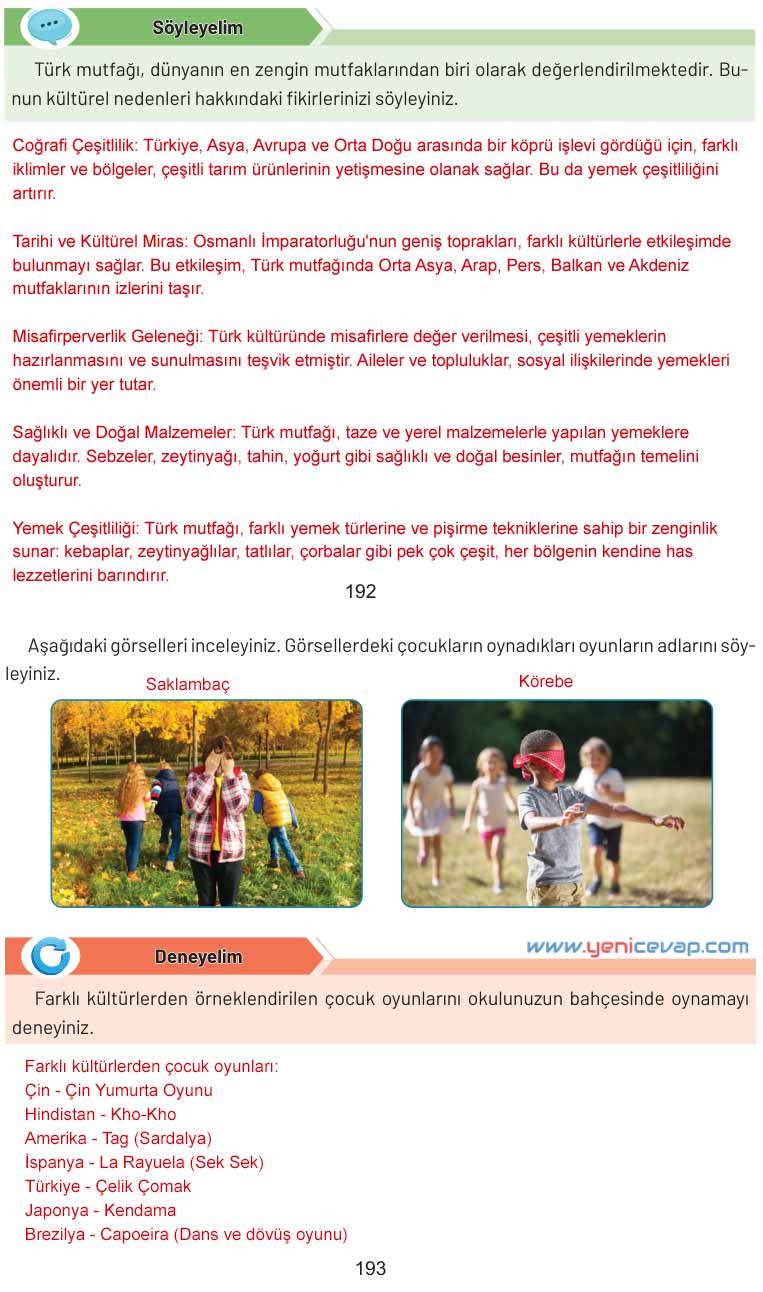 4. Sınıf Sosyal Bilgiler Kitabı Sayfa 190 192 193 194 Cevapları Hecce Yayınları