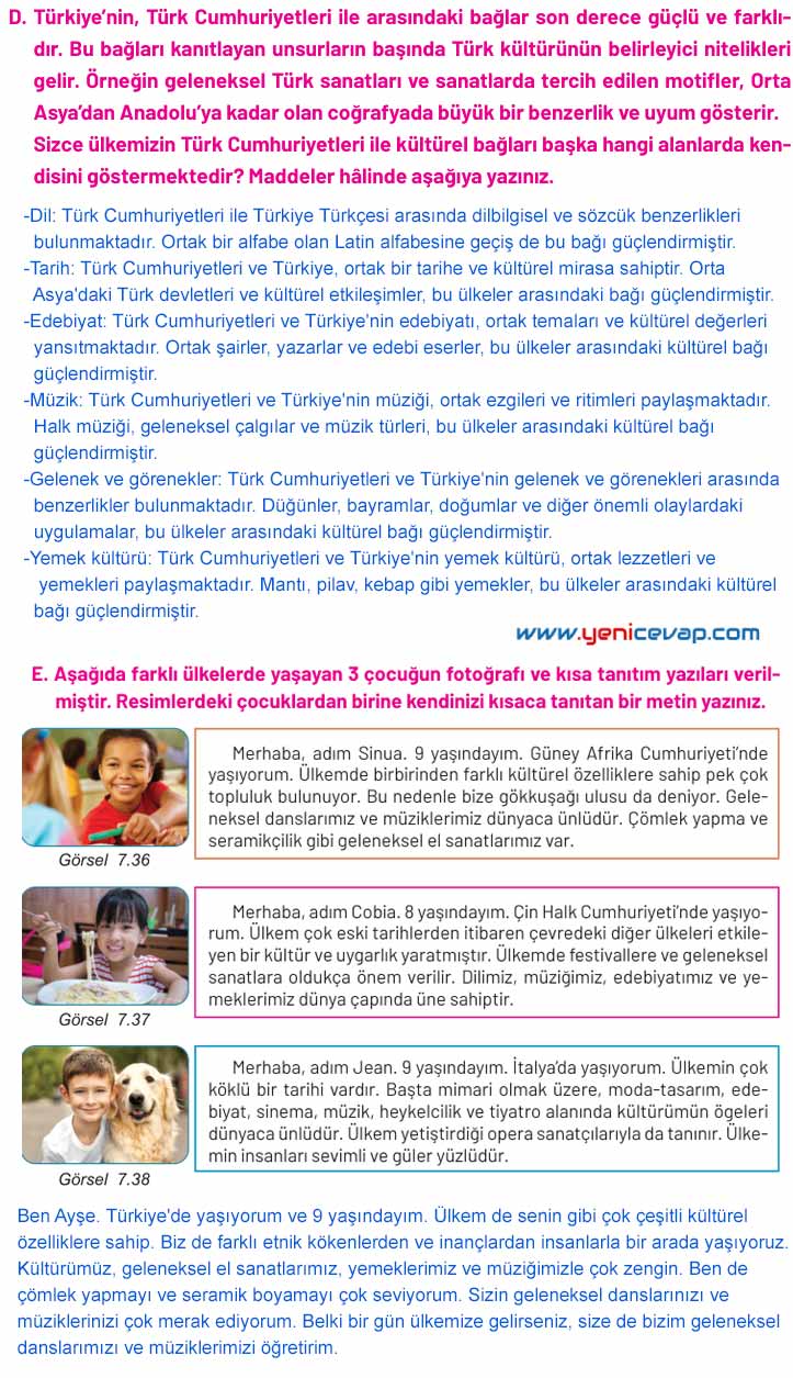 4. Sınıf Sosyal Bilgiler Kitabı Sayfa 198 199 200 Cevapları Hecce Yayınları