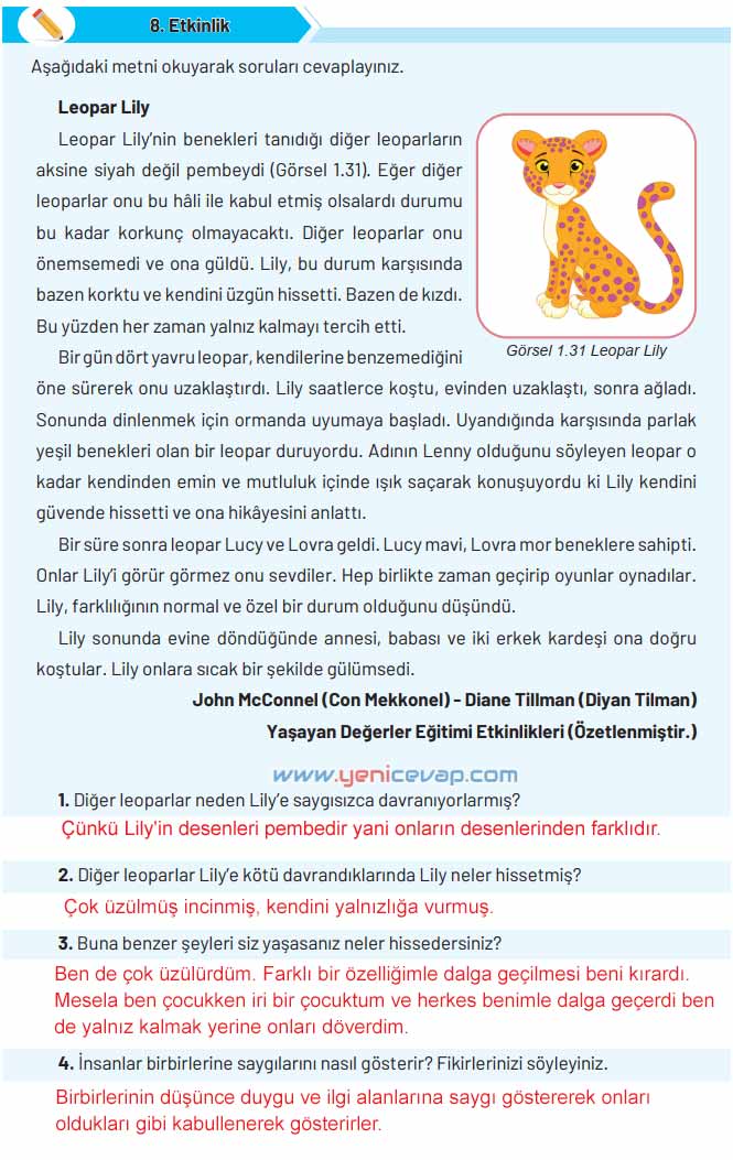 4. Sınıf Sosyal Bilgiler Kitabı Sayfa 28 30 Cevapları Hecce Yayınları