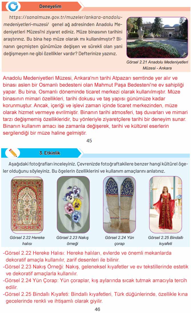 4. Sınıf Sosyal Bilgiler Kitabı Sayfa 44 45 46 Cevapları Hecce Yayınları