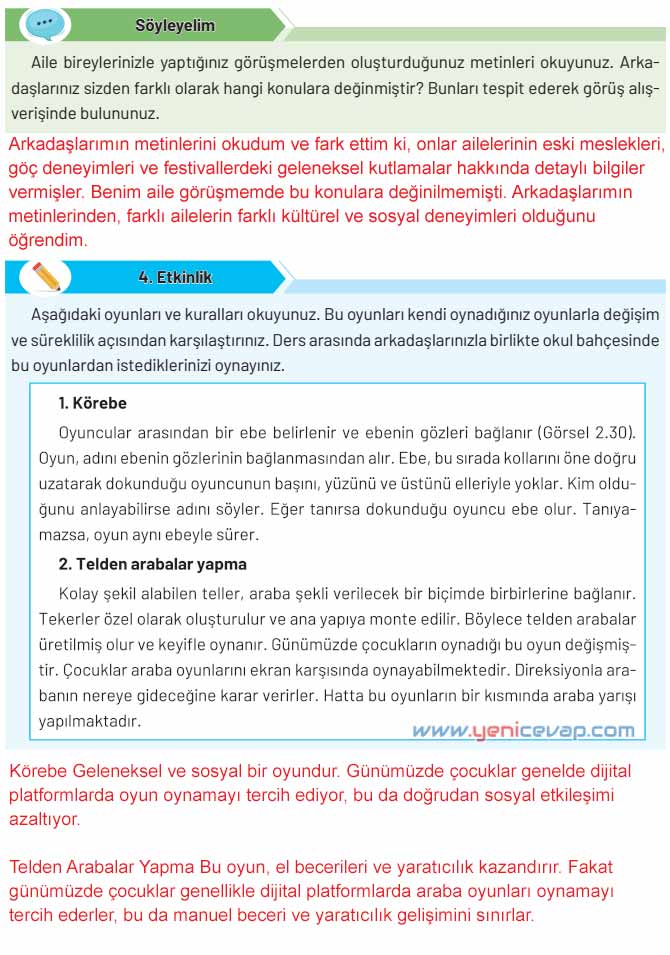 4. Sınıf Sosyal Bilgiler Kitabı Sayfa 48 49 50 Cevapları Hecce Yayınları