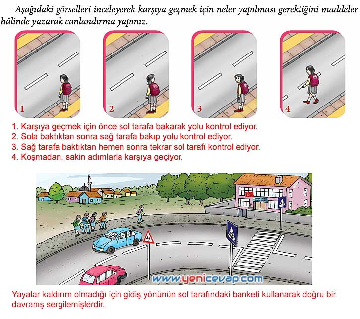 4. Sınıf Trafik Güvenliği Kitabı Sayfa 21 22 23 24 Cevapları Meb