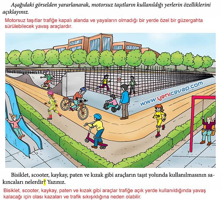 4. Sınıf Trafik Güvenliği Kitabı Sayfa 25 26 27 28 Cevapları Meb