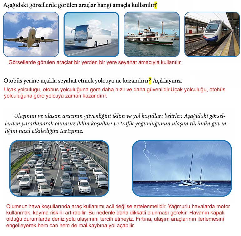 4. Sınıf Trafik Güvenliği Kitabı Sayfa 25 26 27 28 Cevapları Meb
