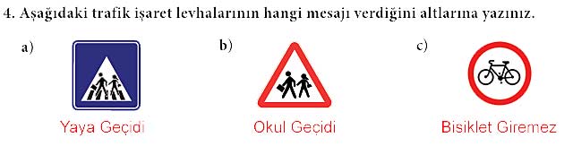 4. Sınıf Trafik Güvenliği Kitabı Sayfa 34 35 38 39 Cevapları Meb