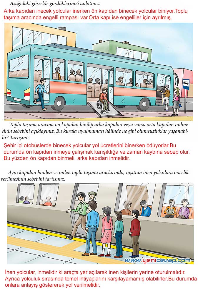 4. Sınıf Trafik Güvenliği Kitabı Sayfa 40 41 42 43 44 Cevapları Meb