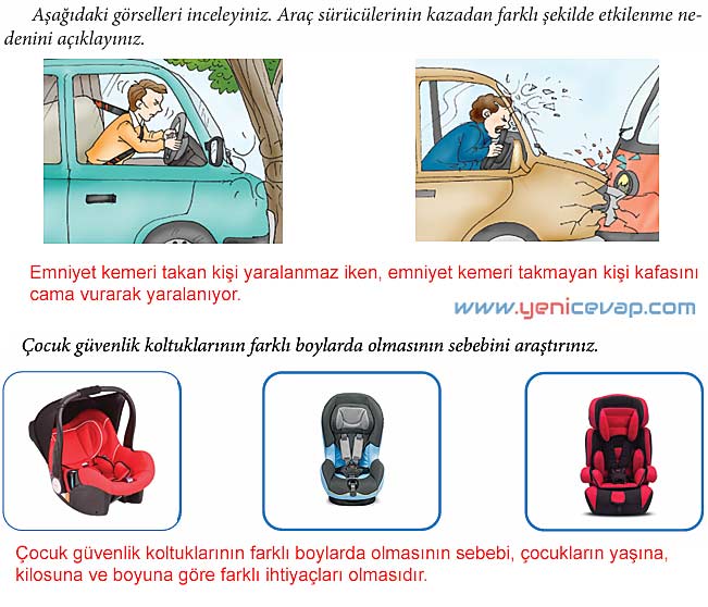 4. Sınıf Trafik Güvenliği Kitabı Sayfa 45 46 47 48 49 Cevapları Meb
