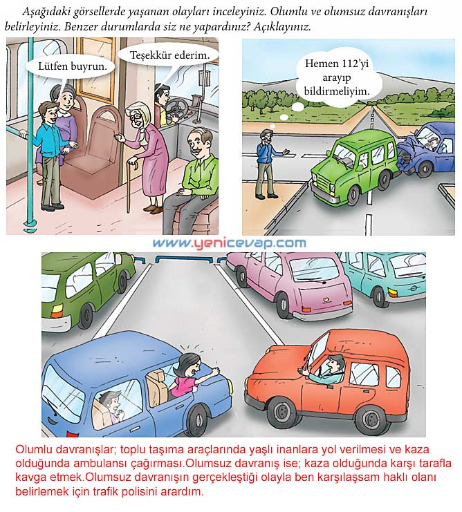 4. Sınıf Trafik Güvenliği Kitabı Sayfa 50 51 52 53 54 Cevapları Meb