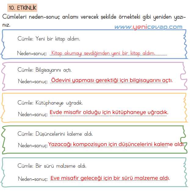 4. Sınıf Türkçe Kitabı Sayfa 124 125 126 127 128 Cevapları Meb