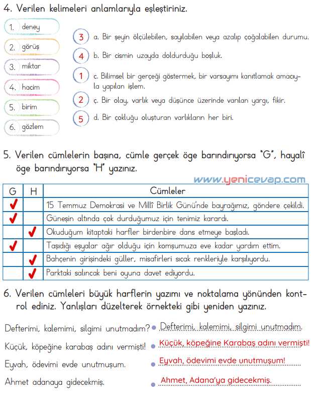 4. Sınıf Türkçe Kitabı Sayfa 133 134 135 Cevapları Meb