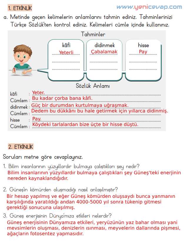 4. Sınıf Türkçe Kitabı Sayfa 144 146 147 Cevapları Meb
