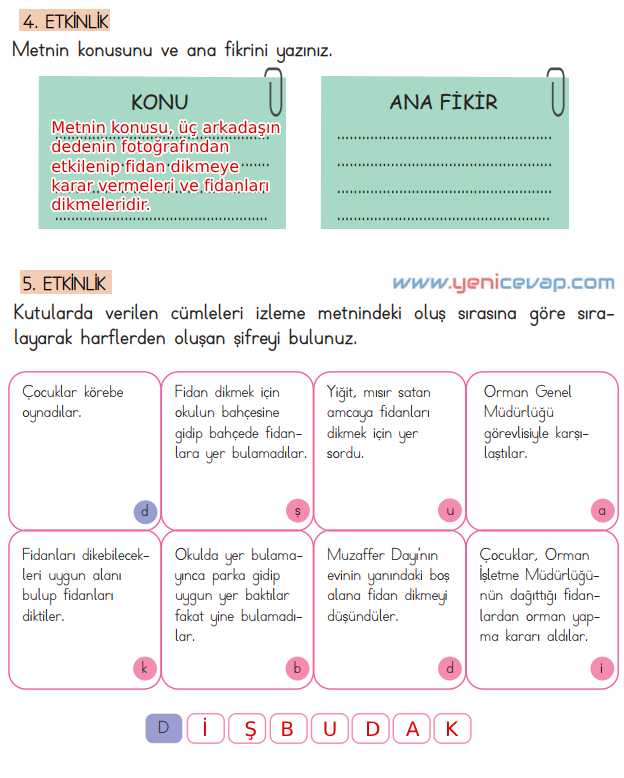 4. Sınıf Türkçe Kitabı Sayfa 151 152 153 Cevapları Meb