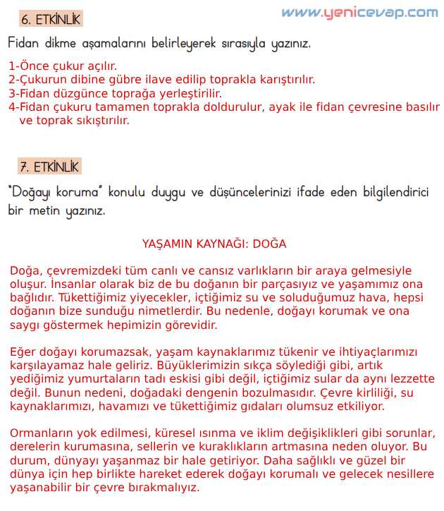4. Sınıf Türkçe Kitabı Sayfa 151 152 153 Cevapları Meb