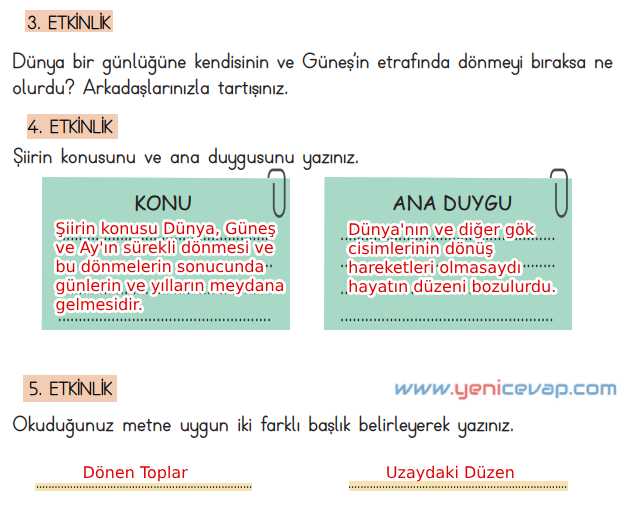 4. Sınıf Türkçe Kitabı Sayfa 158 159 160 161 Cevapları Meb