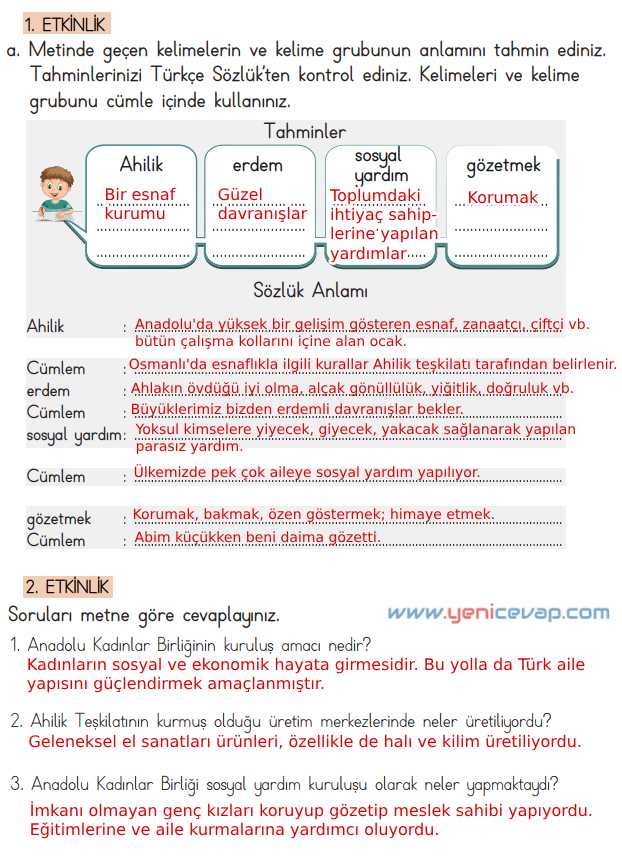 4. Sınıf Türkçe Kitabı Sayfa 170 172 173 174 175 Cevapları Meb
