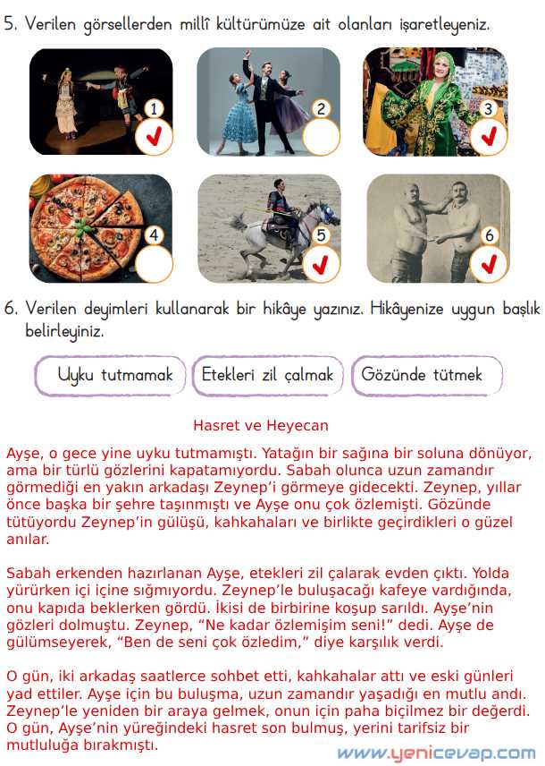 4. Sınıf Türkçe Kitabı Sayfa 194 195 196 197 Cevapları Meb