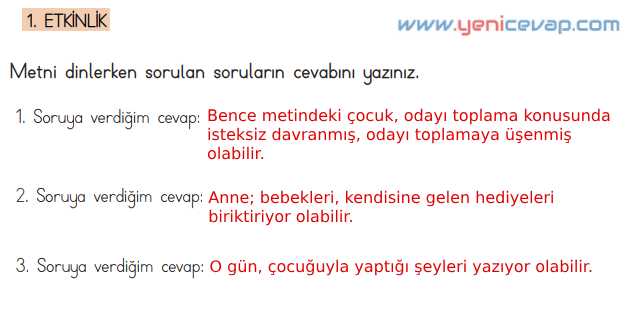 4. Sınıf Türkçe Kitabı Sayfa 206 207 208 209 Cevapları Meb