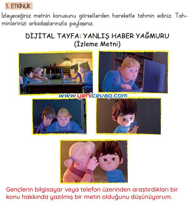 4. Sınıf Türkçe Kitabı Sayfa 21 22 23 24 Cevapları Meb