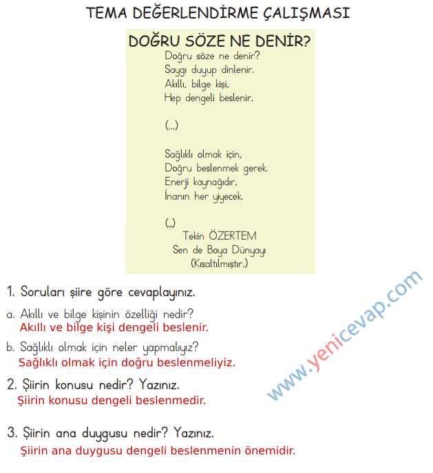 4. Sınıf Türkçe Kitabı Sayfa 252 253 254 255 Cevapları Meb