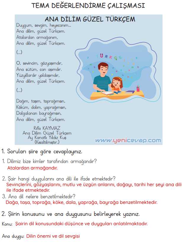 4. Sınıf Türkçe Kitabı Sayfa 38 39 40 41 Cevapları Meb