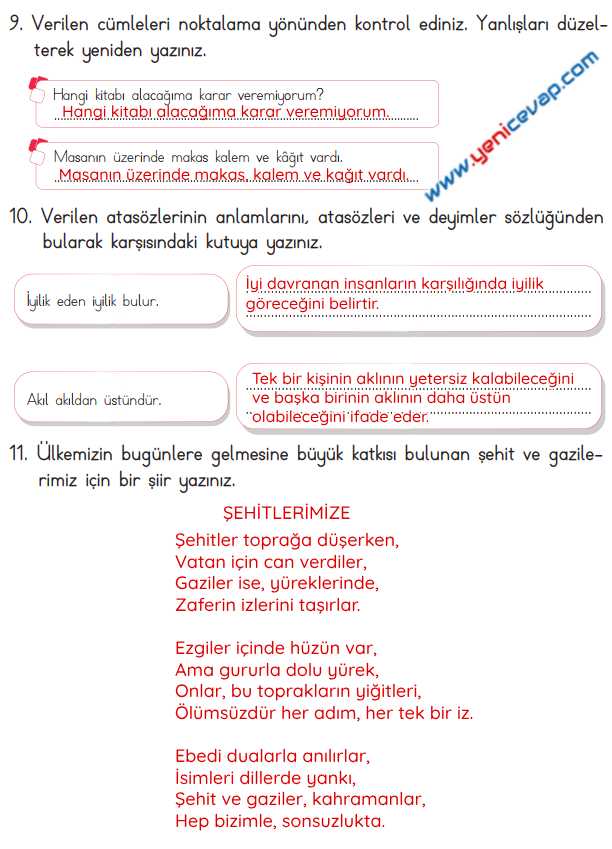 4. Sınıf Türkçe Kitabı Sayfa 75 78 80 81 Cevapları Meb