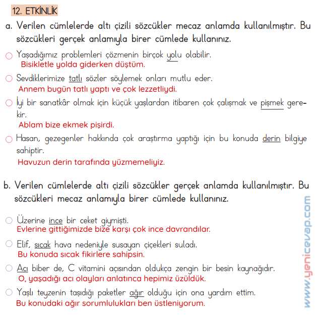4. Sınıf Türkçe Kitabı Sayfa 87 88 89 90 Cevapları Meb
