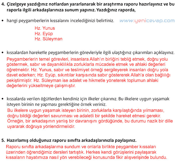 5. Sınıf Din Kültürü Kitabı Sayfa 149 150 151 152 153 154 155 Cevapları Meb