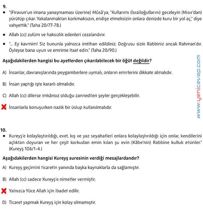 5. Sınıf Din Kültürü Kitabı Sayfa 156 157 158 161 162 166 167 Cevapları Meb