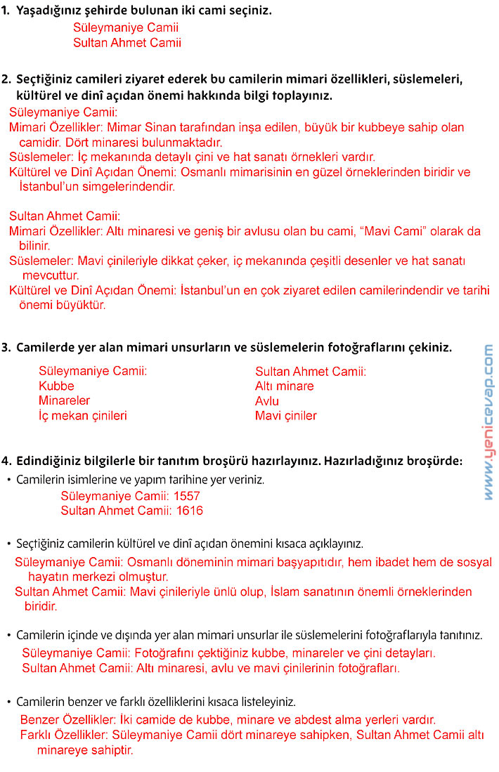 5. Sınıf Din Kültürü Kitabı Sayfa 180 181 182 183 184 185 Cevapları Meb