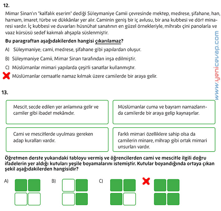 5. Sınıf Din Kültürü Kitabı Sayfa 180 181 182 183 184 185 Cevapları Meb
