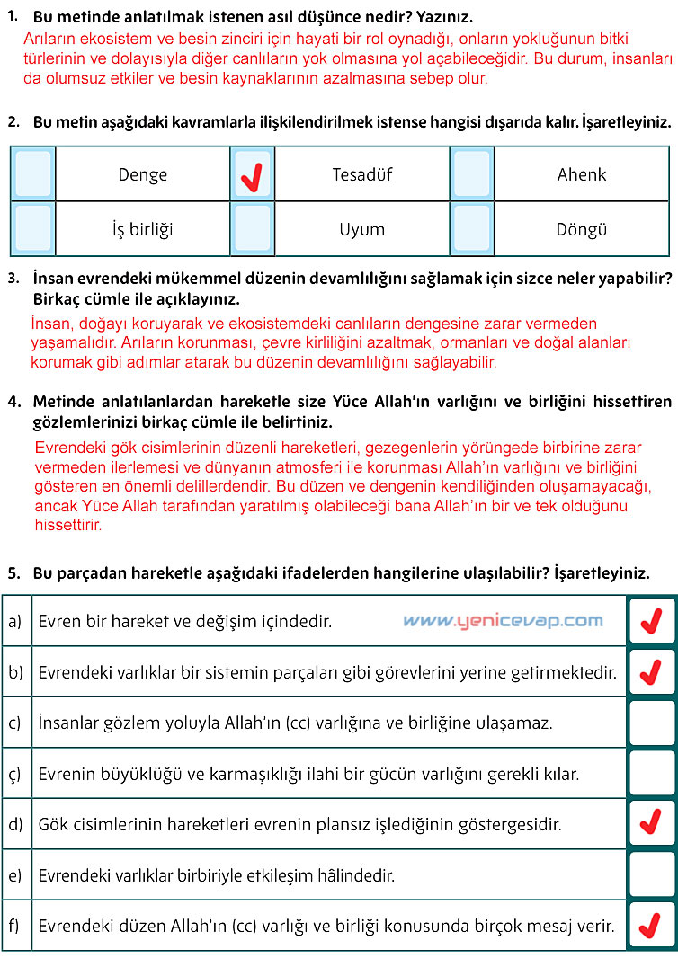5. Sınıf Din Kültürü Kitabı Sayfa 51 52 53 54 55 56 Cevapları Meb