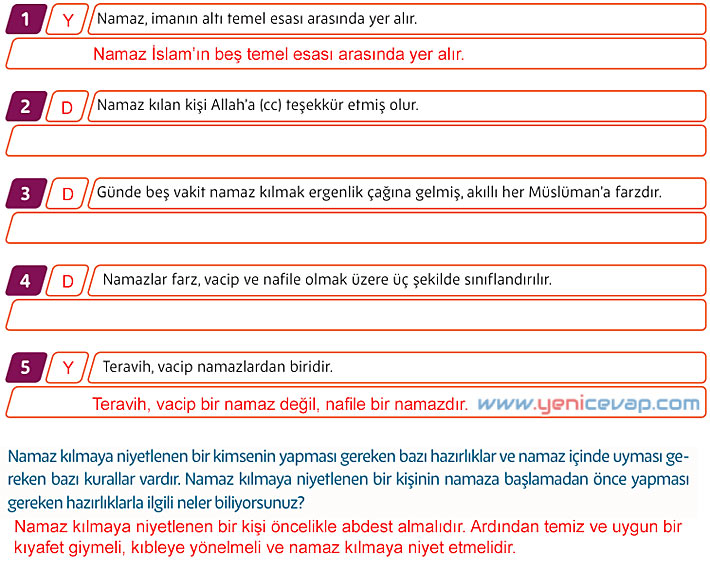 5. Sınıf Din Kültürü Kitabı Sayfa 60 61 62 63 64 65 70 Cevapları Meb
