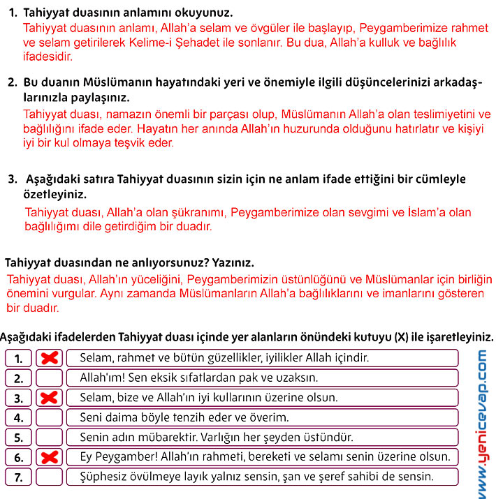 5. Sınıf Din Kültürü Kitabı Sayfa 83 84 85 86 88 89 Cevapları Meb