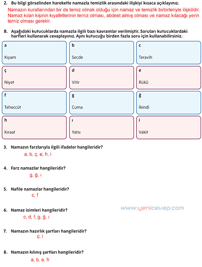 5. Sınıf Din Kültürü Kitabı Sayfa 83 84 85 86 88 89 Cevapları Meb