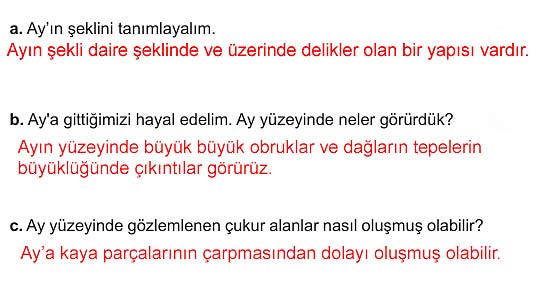 5. Sınıf Fen Bilimleri 1. Kitap Sayfa 25 26 27 29 30 Cevapları Meb