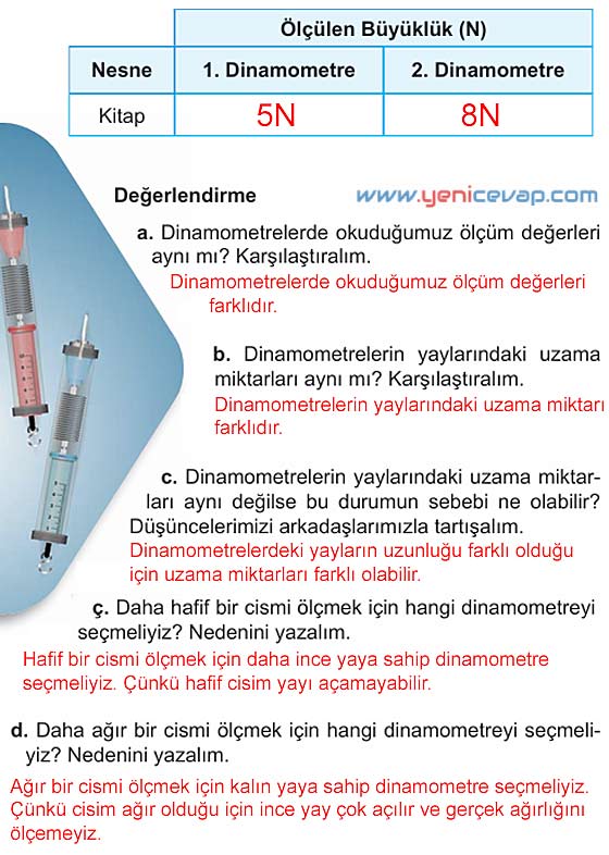 5. Sınıf Fen Bilimleri 1. Kitap Sayfa 58 59 60 61 62 Cevapları Meb