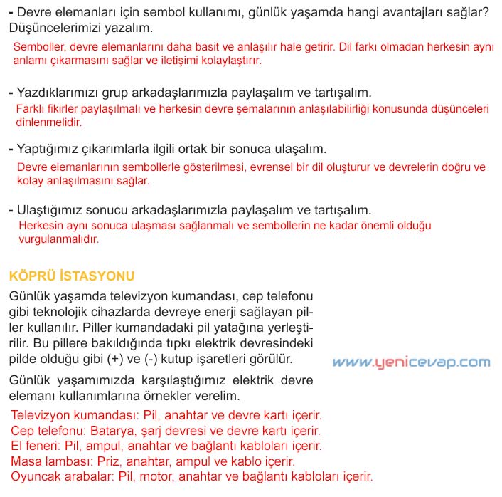 5. Sınıf Fen Bilimleri 2. Kitap Sayfa 105 106 107 108 109 Cevapları Meb