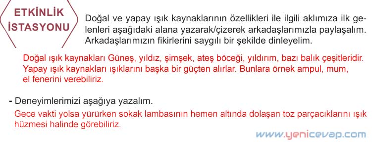 5. Sınıf Fen Bilimleri 1. Kitap Sayfa 14 15 16 17 19 20 Cevapları Meb