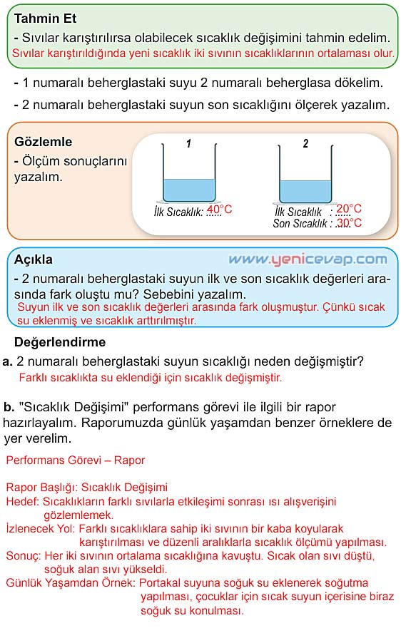 5. Sınıf Fen Bilimleri 2. Kitap Sayfa 69 70 72 73 74 75 Cevapları Meb