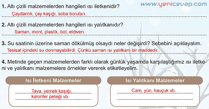 5. Sınıf Fen Bilimleri 2. Kitap Sayfa 83 84 85 86 87 88 90 91 Cevapları Meb