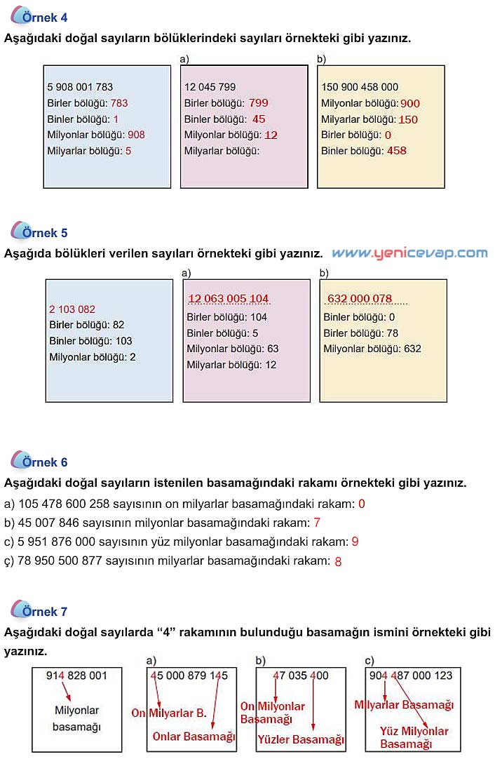 5. Sınıf Matematik 1. Kitap Sayfa 101 103 104 105 Cevapları Meb