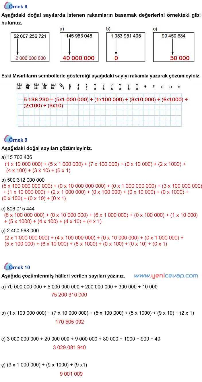 5. Sınıf Matematik 1. Kitap Sayfa 101 103 104 105 Cevapları Meb