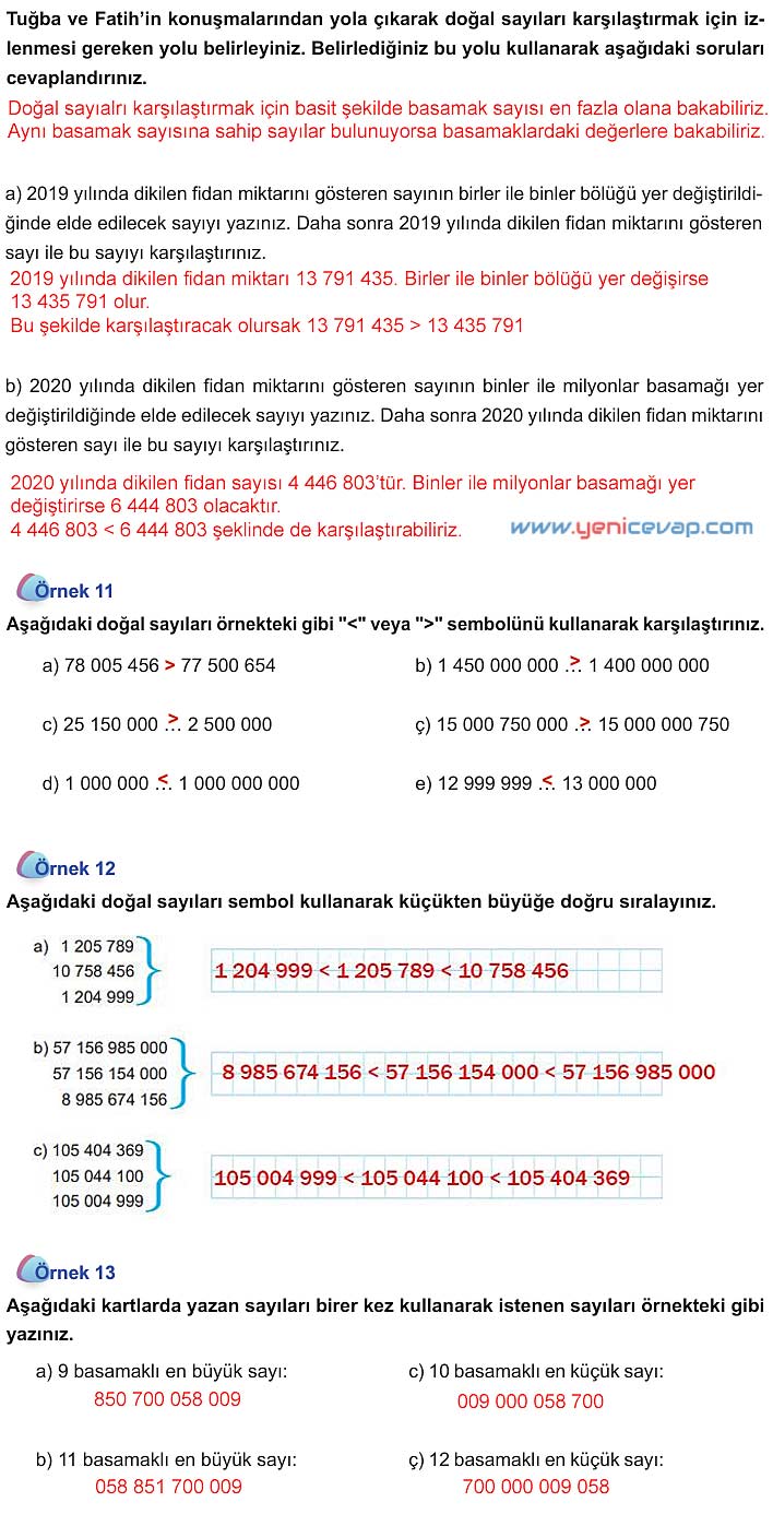 5. Sınıf Matematik 1. Kitap Sayfa 107 108 109 110 Cevapları Meb