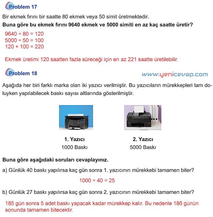 5. Sınıf Matematik 1. Kitap Sayfa 128 129 130 131 Cevapları Meb