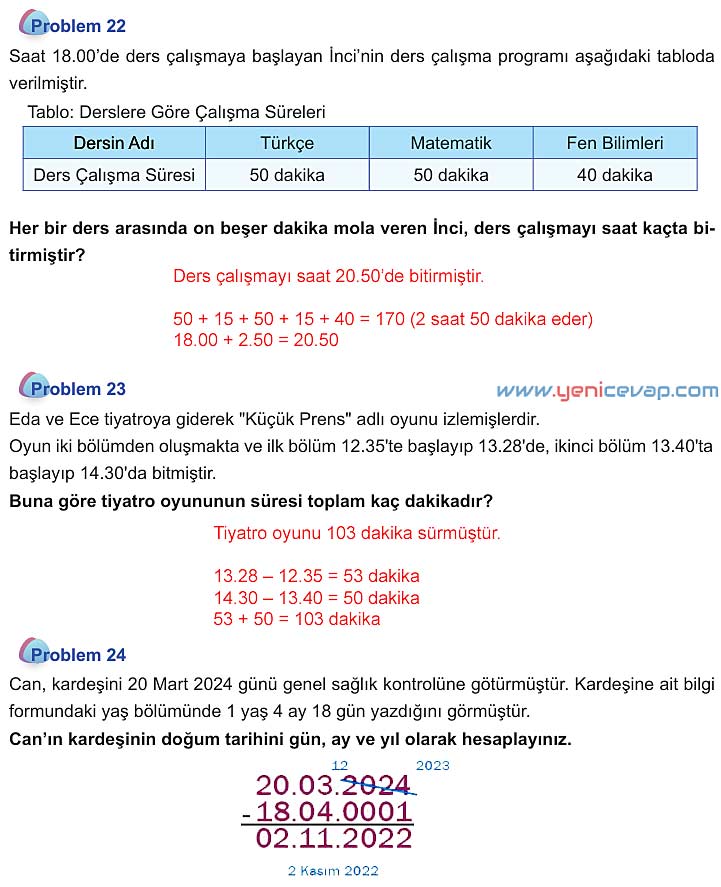5. Sınıf Matematik 1. Kitap Sayfa 132 133 134 136 Cevapları Meb