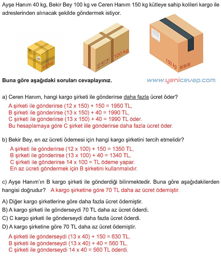 5. Sınıf Matematik 1. Kitap Sayfa 132 133 134 136 Cevapları Meb