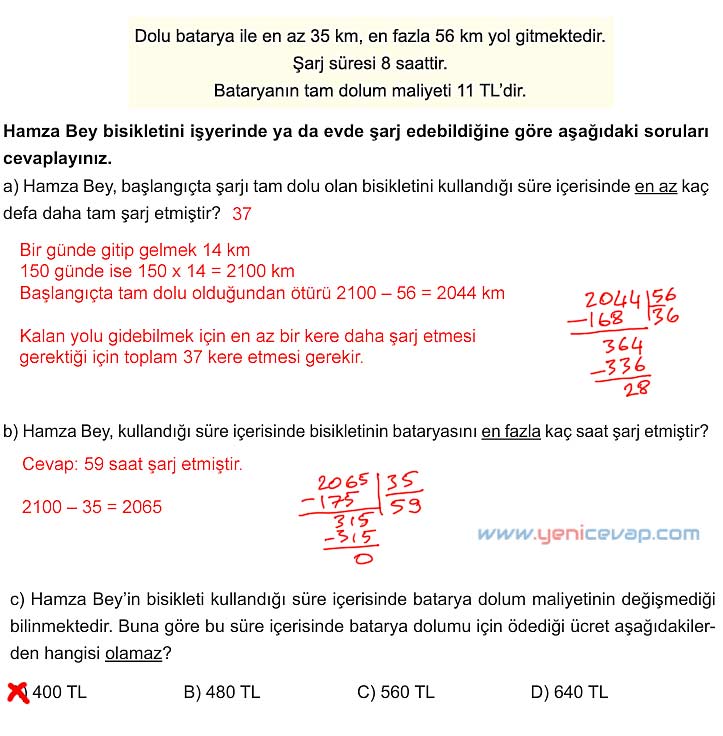 5. Sınıf Matematik 1. Kitap Sayfa 137 140 141 142 Cevapları Meb