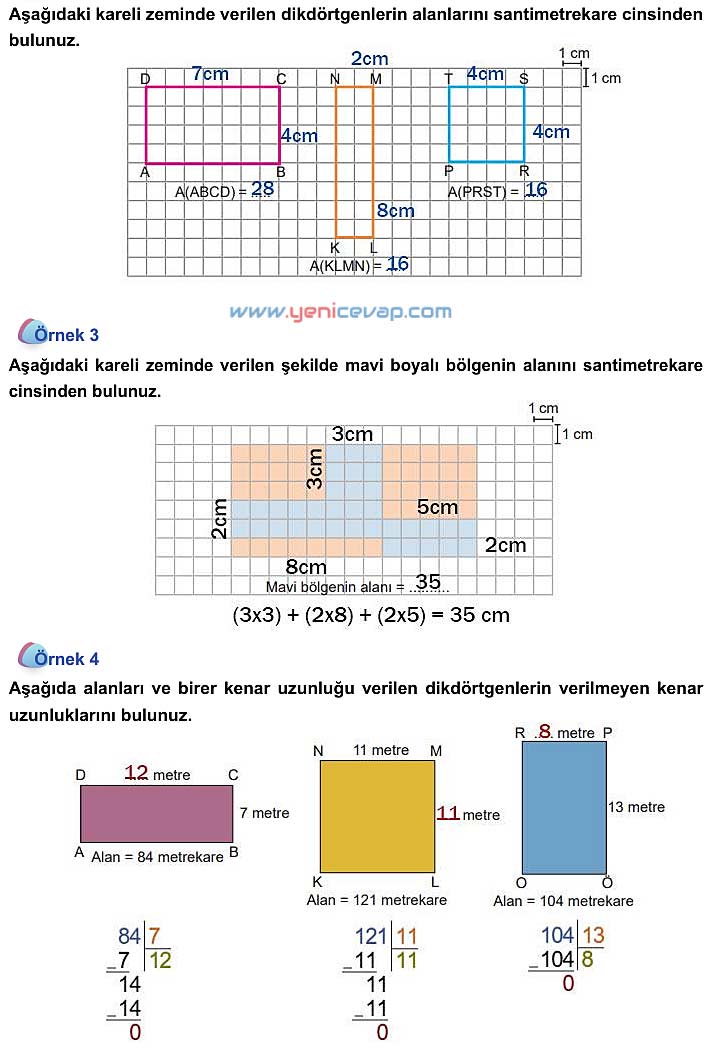 5. Sınıf Matematik 1. Kitap Sayfa 147 148 149 151 Cevapları Meb