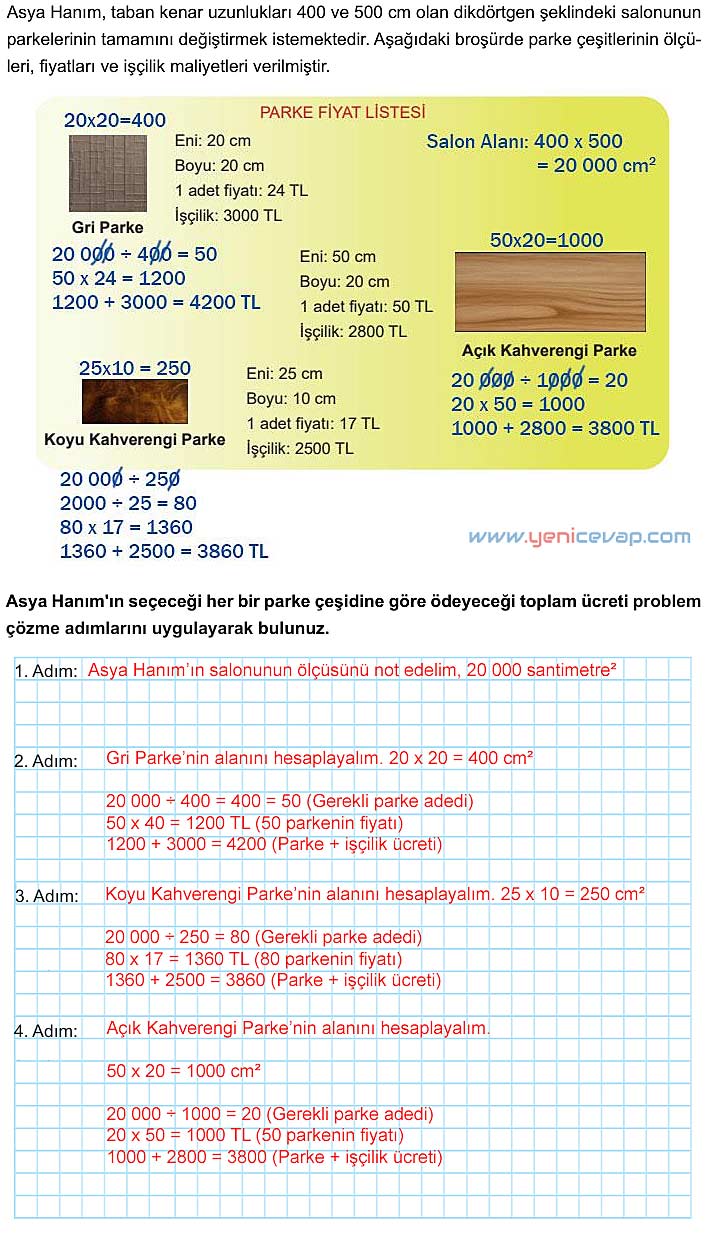 5. Sınıf Matematik 1. Kitap Sayfa 158 159 161 162 Cevapları Meb