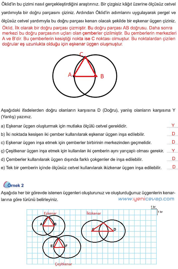5. Sınıf Matematik 1. Kitap Sayfa 83 84 86 87 Cevapları Meb